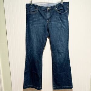 GAP Long Lean Trouser Jeans High Waisted Dark Wash Size 18 Long